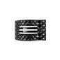 Flat Rectangle Hair Clip | Small | Jet Black Quilted