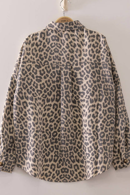 Leopard Print Utility Shirt