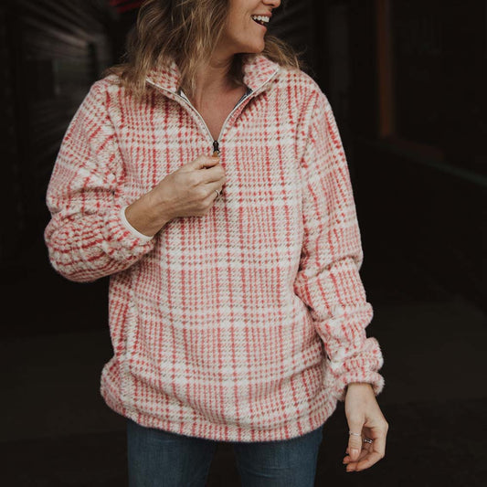 Houndstooth Pullover Jacket