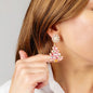 Rhinestone Christmas Tree Earrings