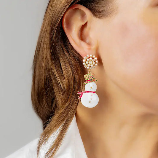 Snowman Earrings